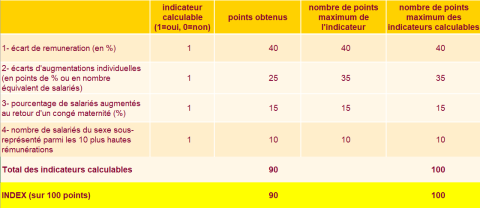 index égalité professionnelle 2025