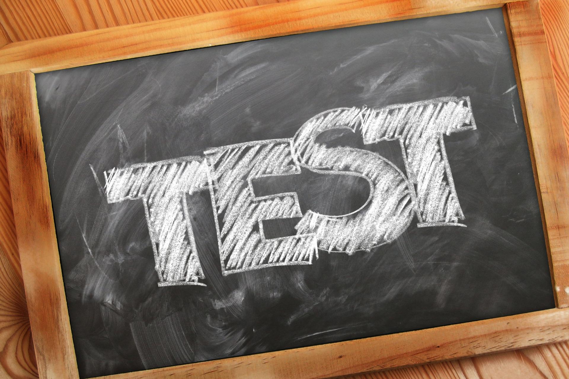 ardoise notée TEST