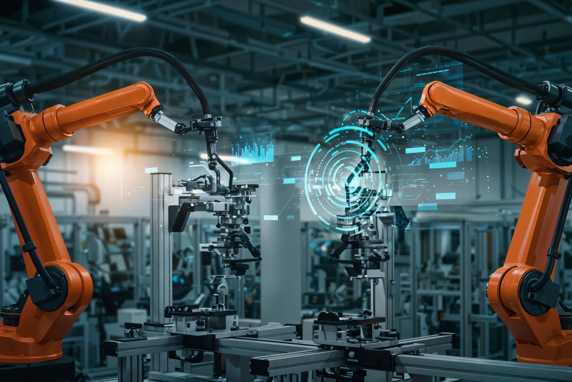 bras robotisés dans industrie connectée
