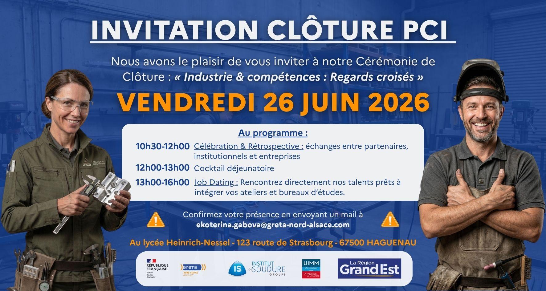 Invitation clôture du PCI Nord Alsace